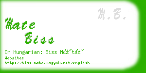 mate biss business card